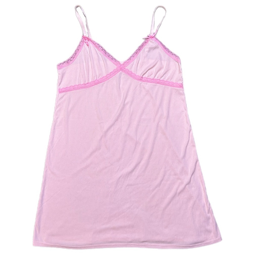 Spoiled Angel Light Pink Lace-Trim Chemise Slip